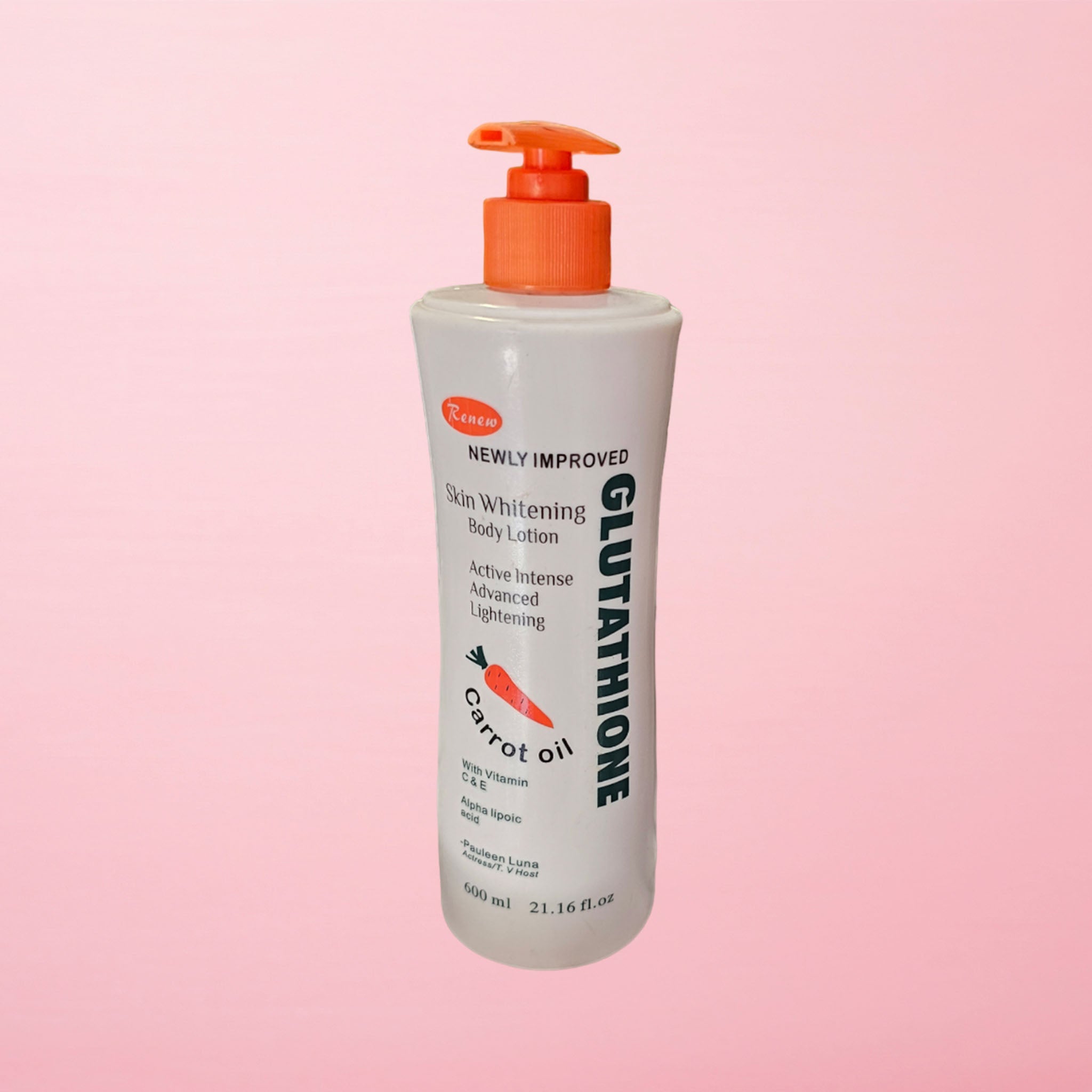 Renew Glutathione Skin Whitening Body Lotion with Carrot Oil - 600ml jbeautys Renew Glutathione Skin Whitening Body Lotion with Carrot Oil - 600ml jbeautys