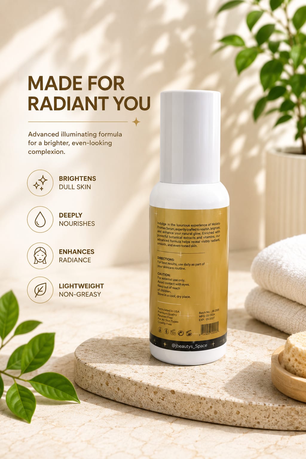 Jbeauty Molato Promax anti-spot Body and face lightening Serum - 120ml