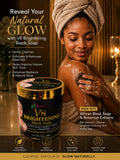 V8 Super treatment and lightening, glowing Black Soap for Radiant Skin, clean dark knuckles and Dark Areas