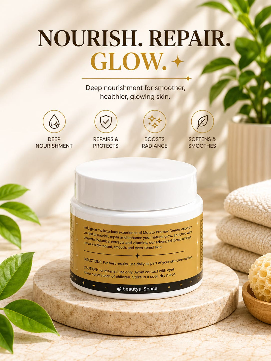 Jbeauty Molato Promax Natural Face Cream - Brightening, Anti-spot, Radiant Youthful Glow Formula Moisturizers