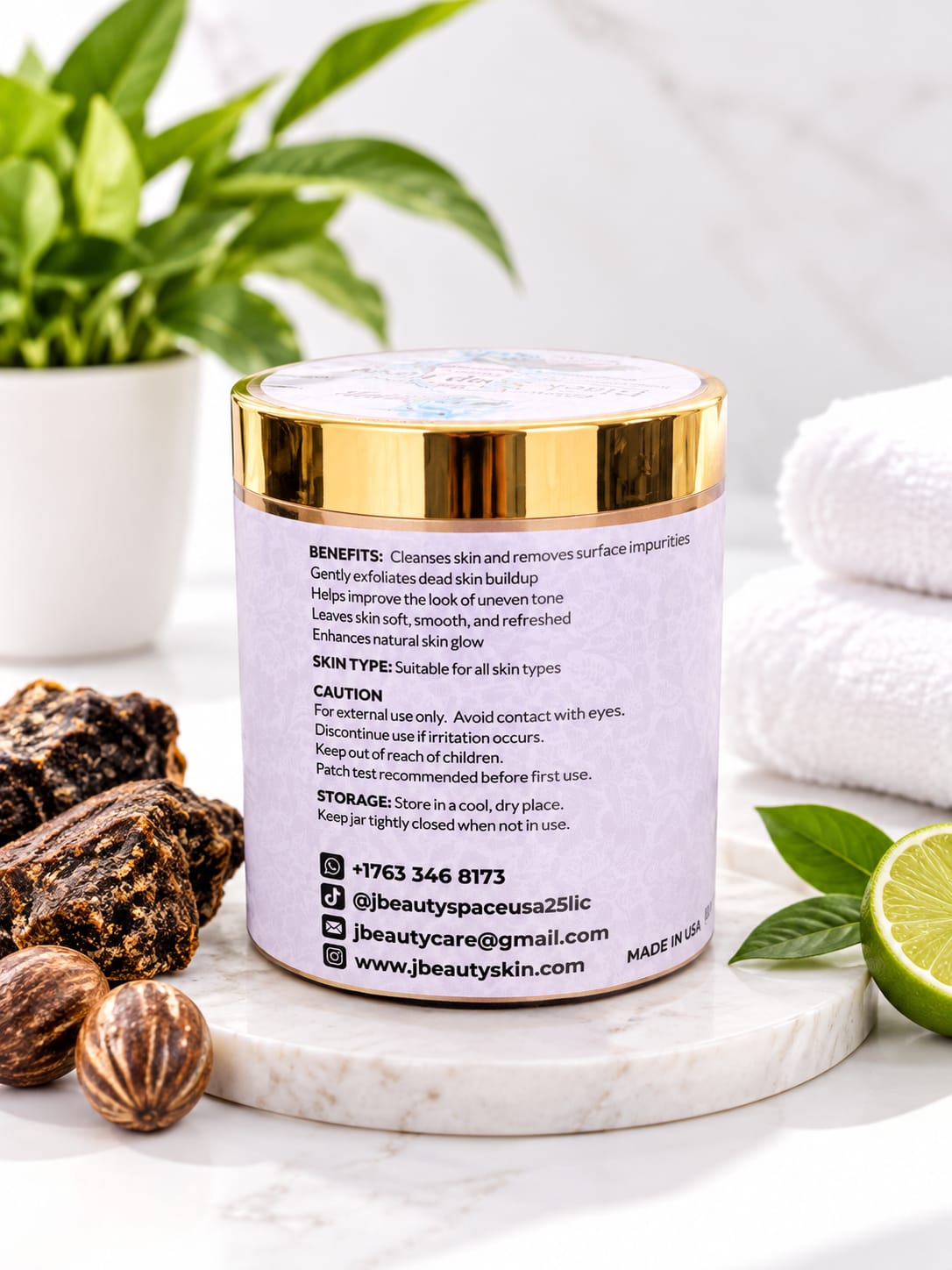 Mami et Point Blanc African Black Soap - Face & Body soap for All Skins, Eczema Relief, Dark Spots, Acne Treatment, Skin Repair
