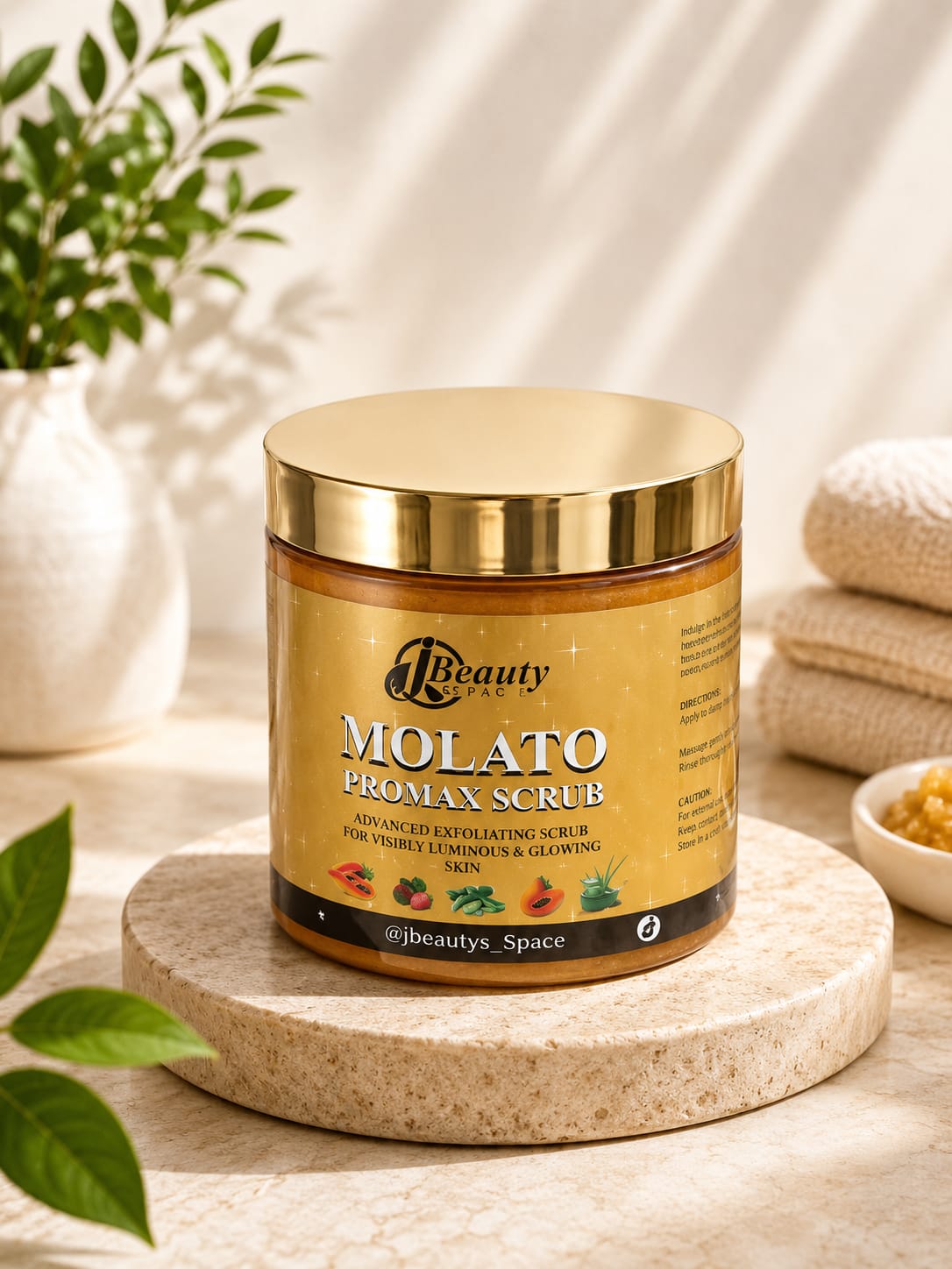 Molato Promax Brightening Body Scrub - 500g Niacinamide Peeling Exfoliator, Gentle Exfoliating Solution for Daily Bath & Body Care, Exfoliate for Radiant Glow & Smooth Skin