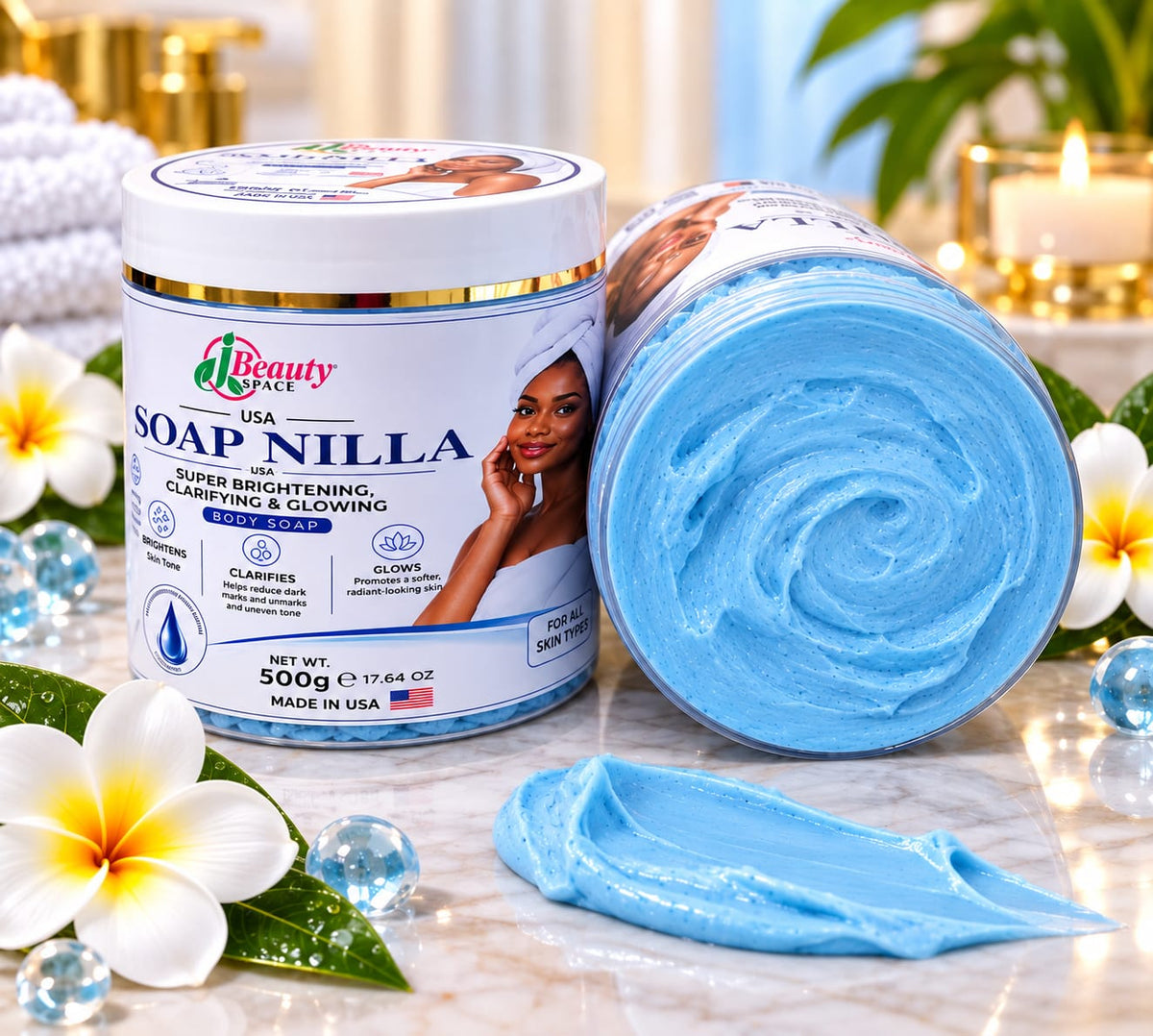 Nila Brightening Body & Face Soap - For Brown/Carmel/Chocolate Skin, Natural Ingredients.