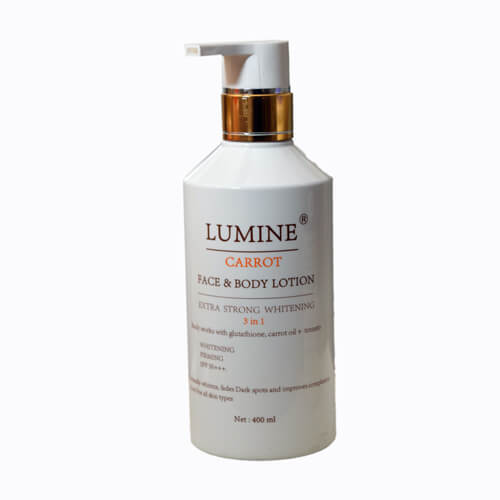 Lumine Carrot Face & Body Lotion 400mlx  1 Spf 50. For All Skin Type, 💯% ORIGINAL