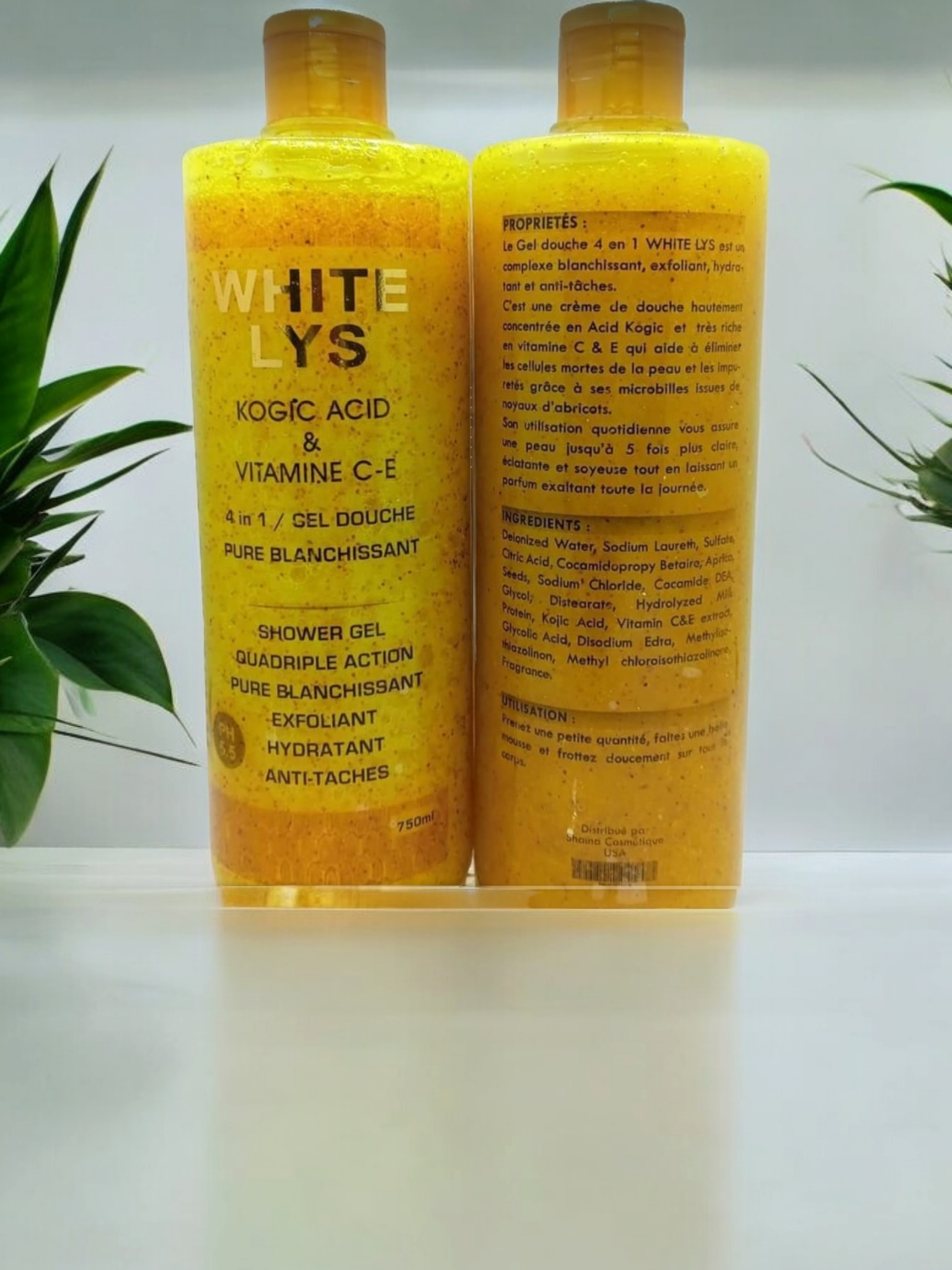 WHITE LYS PURE WHITENING OIL RICH IN VITAMIN C&E FAST ACTION & SHOWER GEL