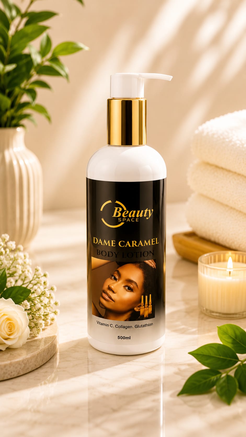 Jbeauty Glow Natural Dame Caramel Body Lotion for caramel,  chocolate and brown skin