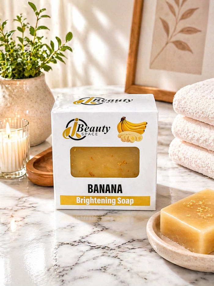 Jbeautys Banana Blend Bar body and face Soap  250g Gentle Face Cleanser with Essential Oils - Face & Body Soap, Anti-Aging, Smooth Skin Uniformity