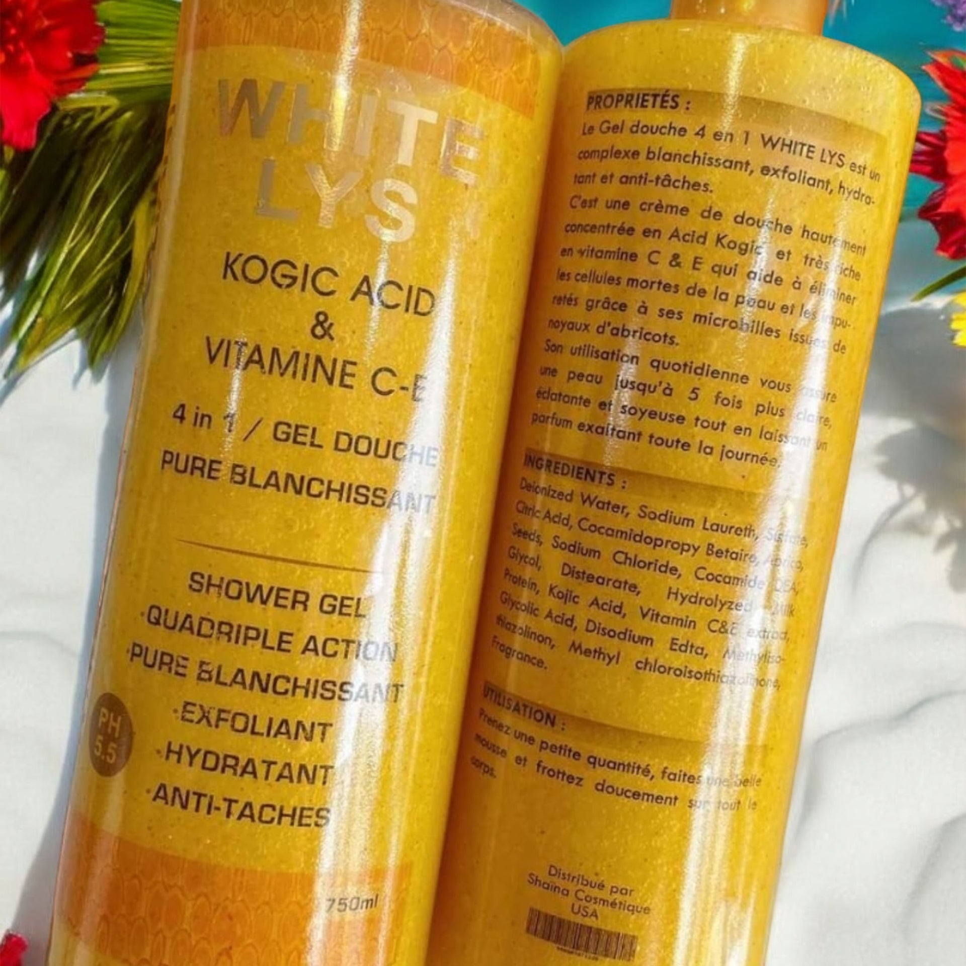 White Lys Pure Whitening Oil & Shower Gel with Vitamin C & E