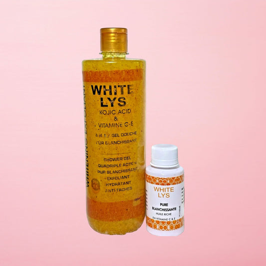 White Lys Pure Whitening Oil & Shower Gel with Vitamin C & E