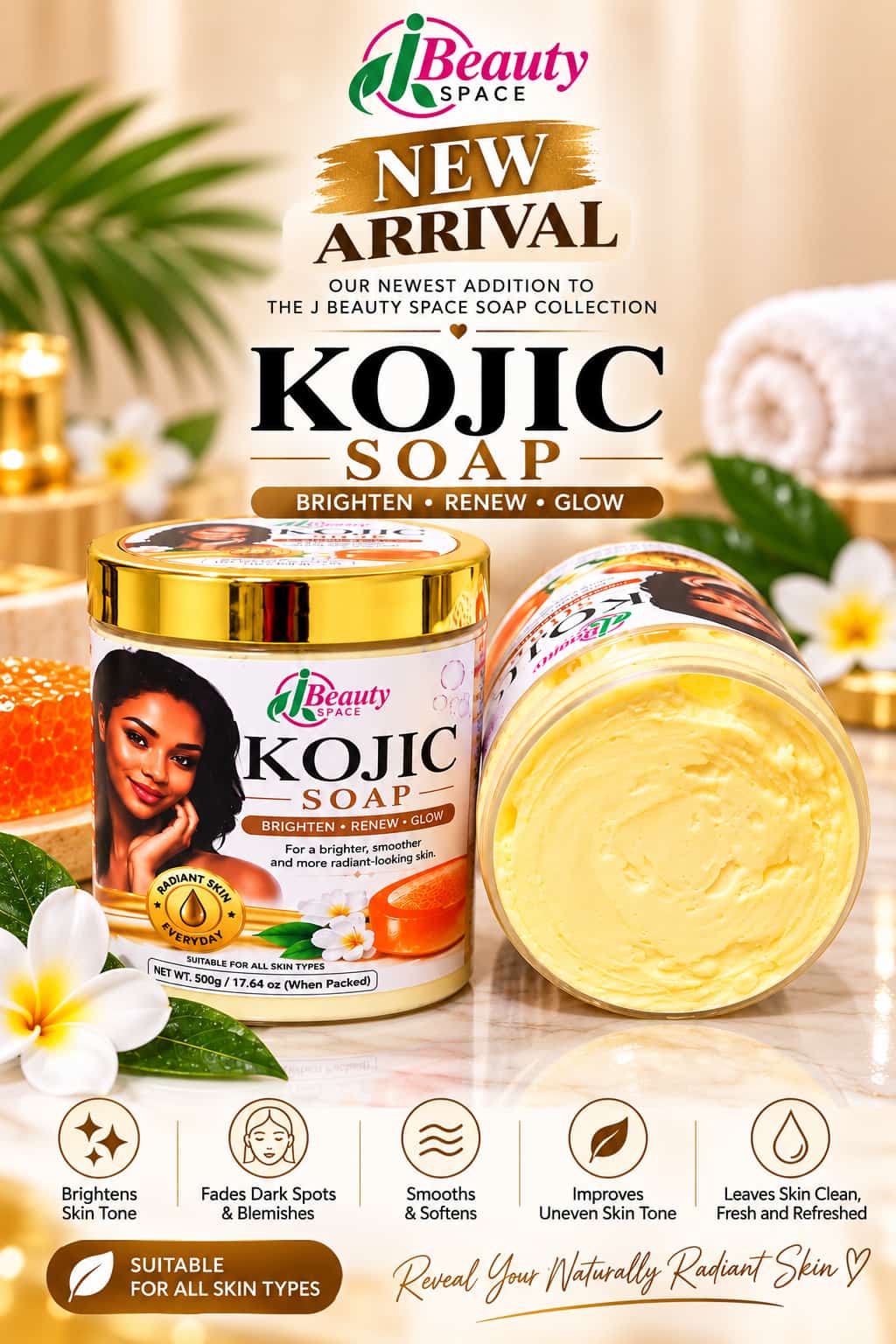 Jbeauty Anti Spots, Glow and Skin harmonize Kojic Acid Body Soap
