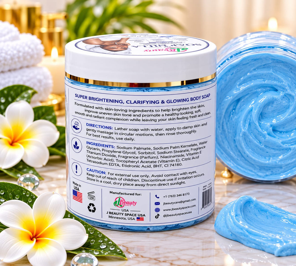 Nila Brightening Body & Face Soap - For Brown/Carmel/Chocolate Skin, Natural Ingredients.