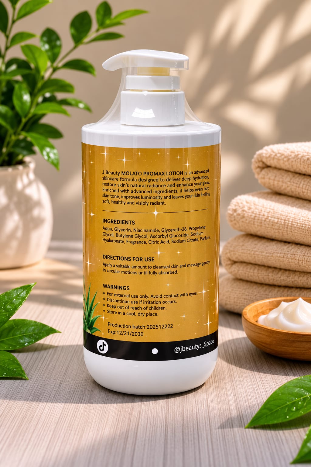 Jbeauty Molato Promax Organic up to 3 shade Lightening Body Lotion - 100% effective. Hydroquinone-Free,