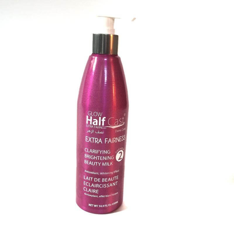 Glow Half Cast Extra Fairness Clarifying Brightening Beauty milk 450ml