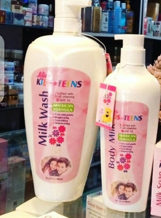 Lilies Kids And Teens American Formula Body Milk With 400ml With SPF 15 + shower gel 1000ml