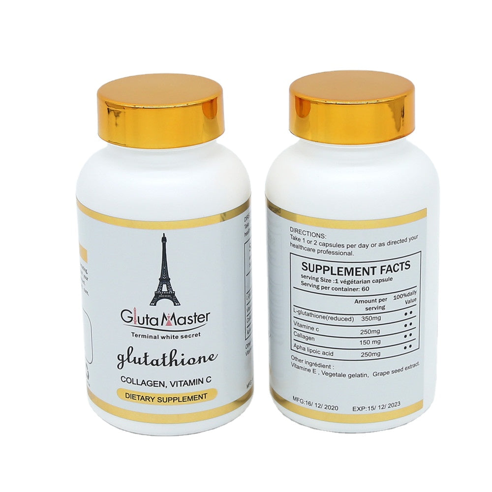 L Glutathione Vitamin C and Collagen Whitening Capsules 60pcs softgel Anti Aging Skin Whitening Pills