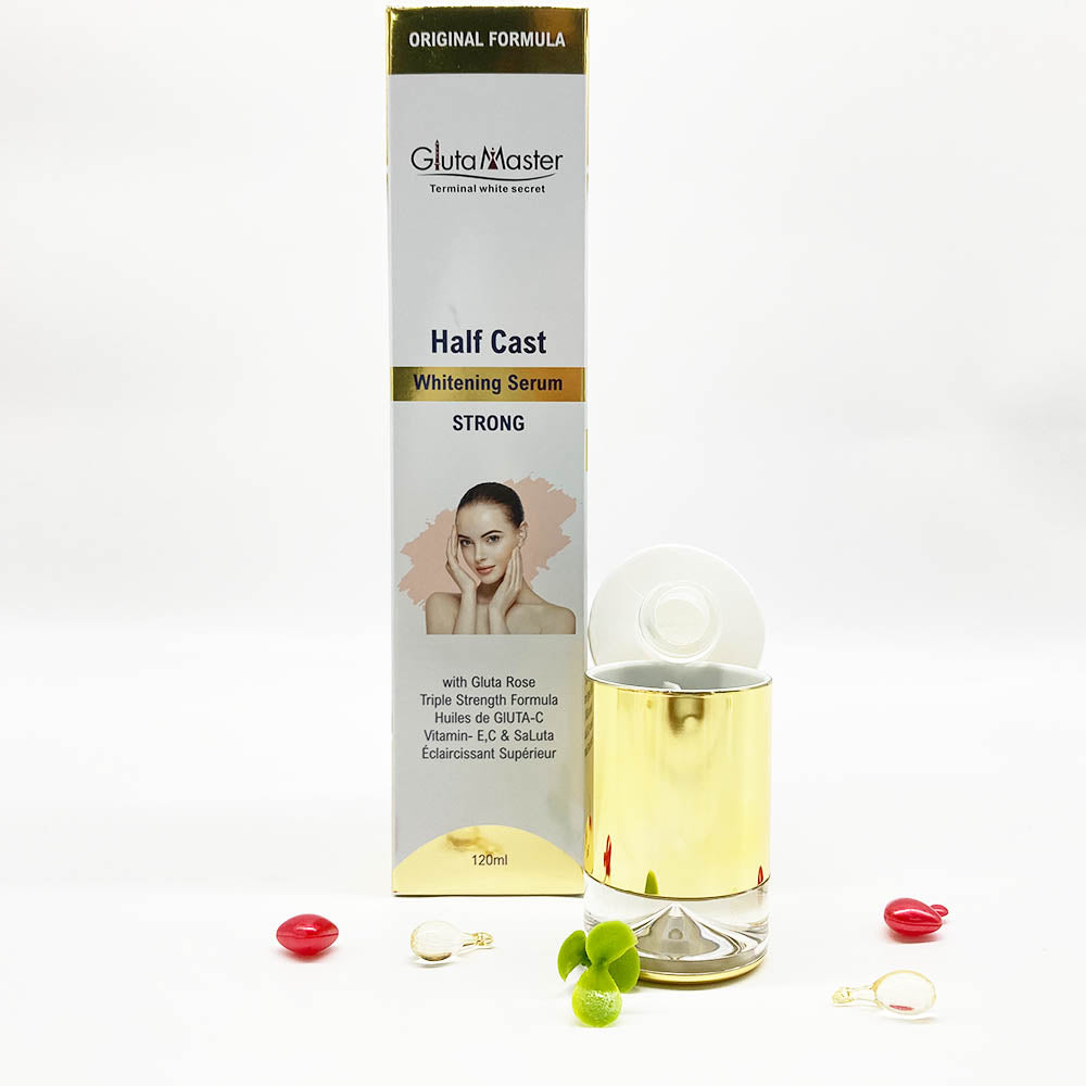 Half Cast Super Strong Whitening Serum Removal Dark Spots Brightening Natural Skin Vitamin C Face Serum 120ml